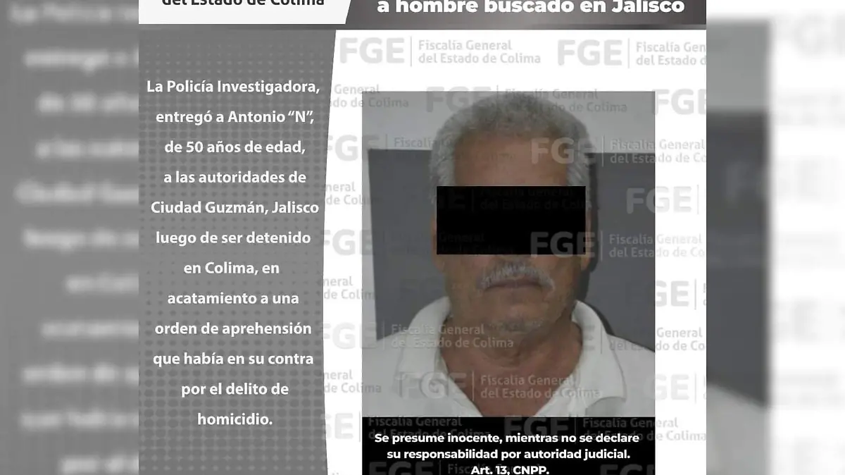 Detenido en Colima